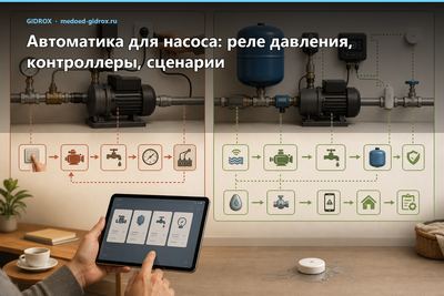 Автоматика для насоса: реле давления, контроллеры, сценарии