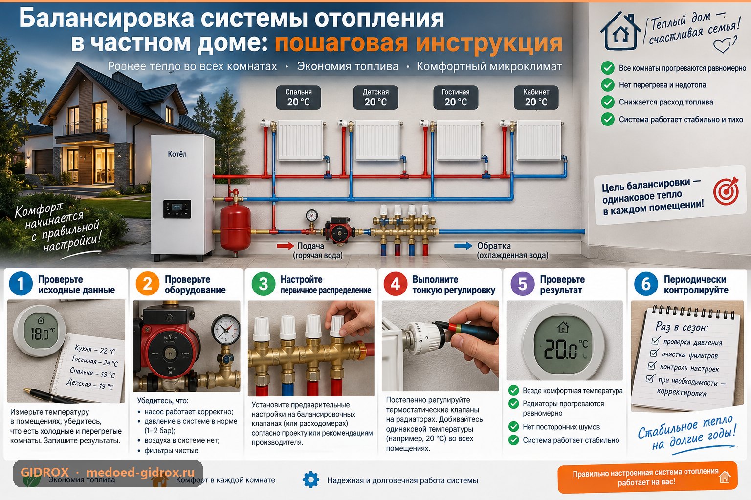 Балансировка системы отопления в частном доме: пошаговая инструкция