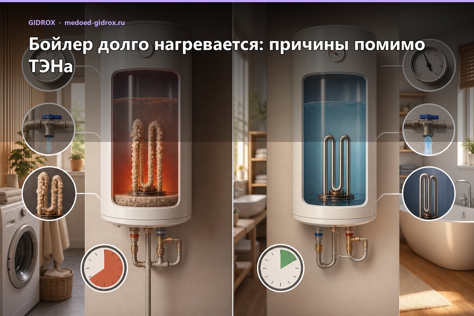 Бойлер долго нагревается: причины помимо ТЭНа