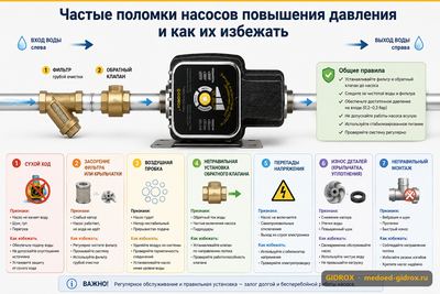 Частые поломки насосов повышения давления и как их избежать