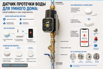 Датчик протечки воды для умного дома: какой выбрать и как подключить