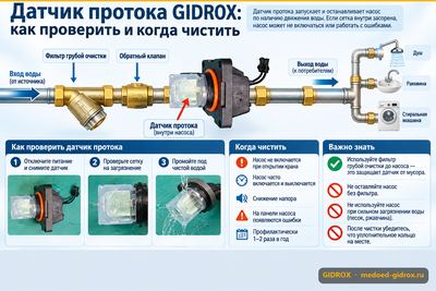 Датчик протока GIDROX: как проверить и когда чистить