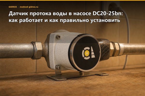 Датчик протока воды в насосе DC20-25bn: как работает и как правильно установить