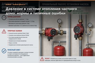 Давление в системе отопления частного дома: нормы и типичные ошибки