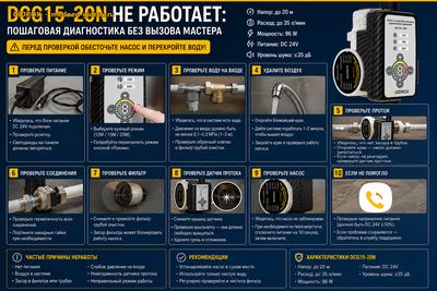 DCG15-20N не работает: пошаговая диагностика без вызова мастера