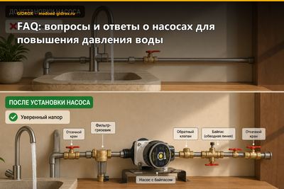 FAQ: вопросы и ответы о насосах для повышения давления воды