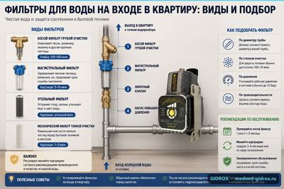 Фильтры для воды на входе в квартиру: виды и подбор