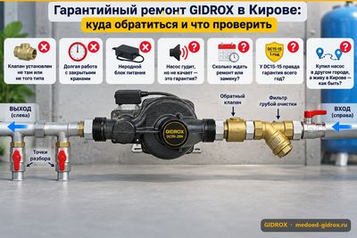 Гарантийный ремонт GIDROX в Кирове: куда обратиться и что проверить