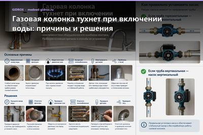 Газовая колонка тухнет при включении воды: причины и решения
