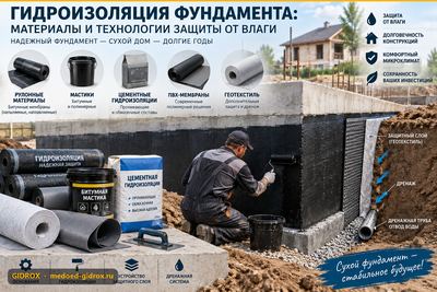 Гидроизоляция фундамента: материалы и технологии защиты от влаги
