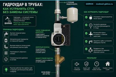 Гидроудар в трубах: как устранить стук без замены системы