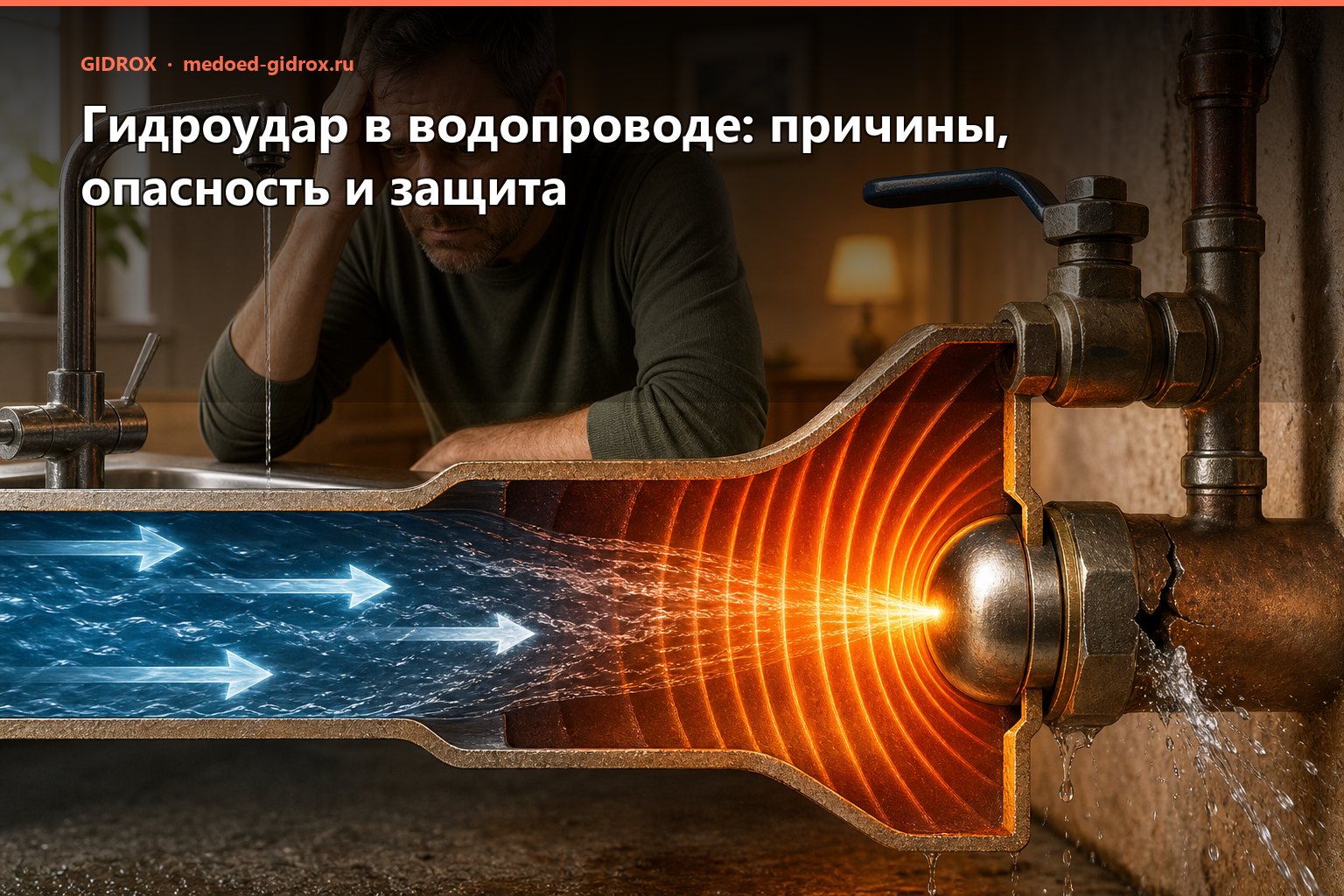 Гидроудар в водопроводе: причины, опасность и защита