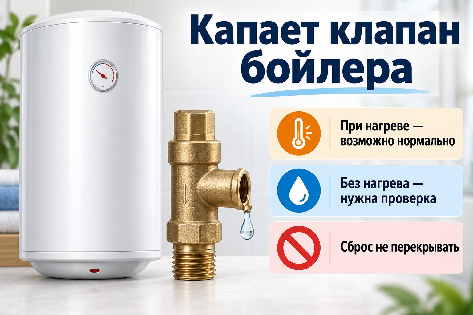 Капает предохранительный клапан бойлера: когда это нормально и что проверить
