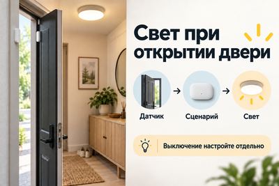 Как настроить свет при открытии двери и не остаться в темноте