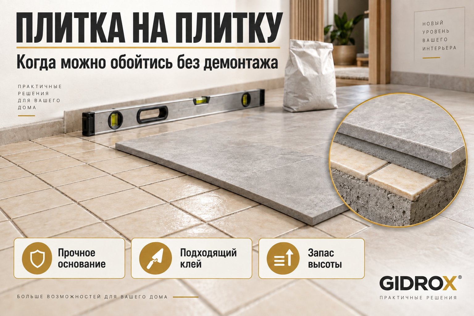 Можно ли класть плитку на старую плитку без демонтажа
