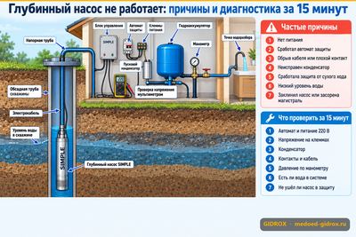 Глубинный насос не работает: причины и диагностика за 15 минут