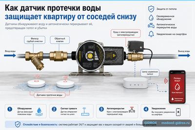 Как датчик протечки воды защищает квартиру от соседей снизу