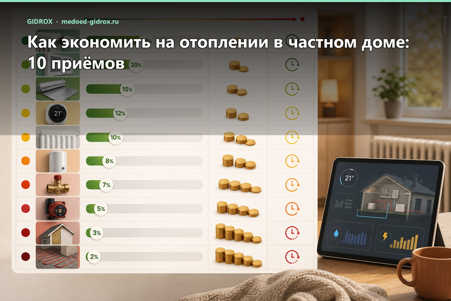 Как экономить на отоплении в частном доме: 10 приёмов