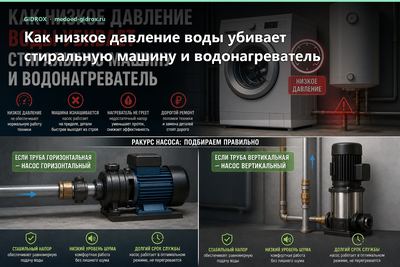 Как низкое давление воды убивает стиральную машину и водонагреватель