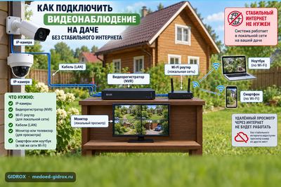 Как подключить видеонаблюдение на даче без стабильного интернета