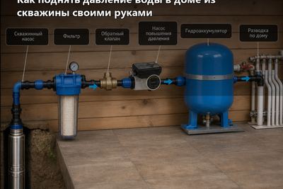 Как поднять давление воды в доме из скважины своими руками