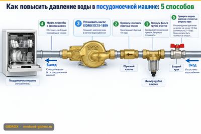 Как повысить давление воды в посудомоечной машине: 5 способов