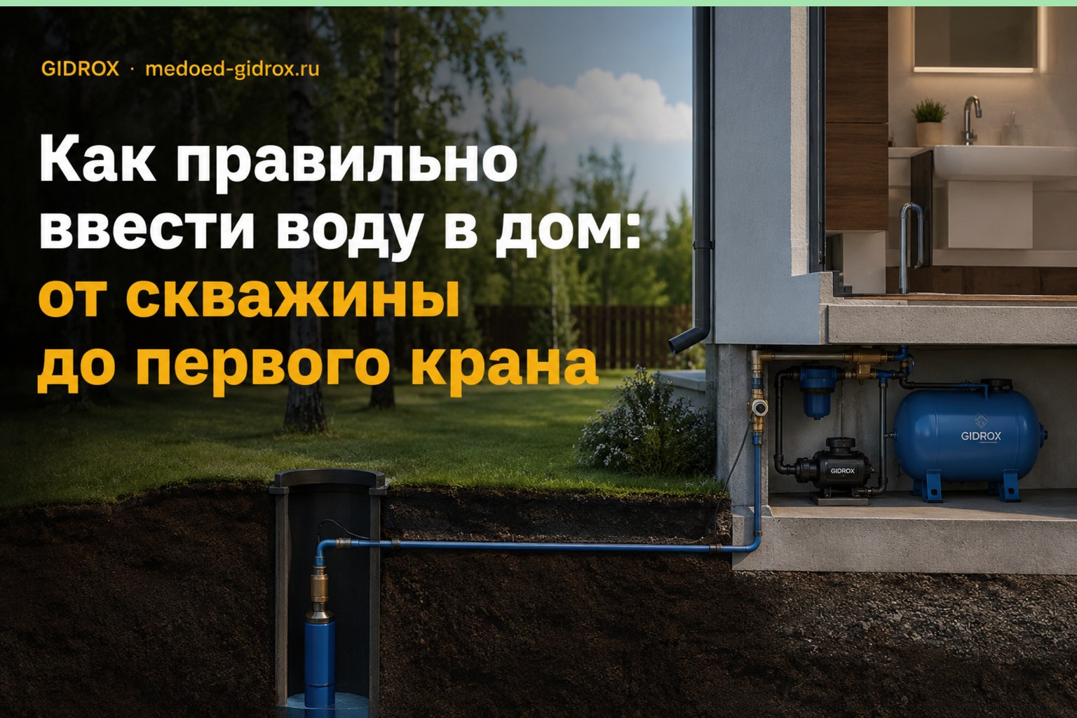 Как правильно ввести воду в дом: от скважины до первого крана