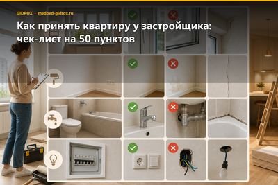 Как принять квартиру у застройщика: чек-лист на 50 пунктов