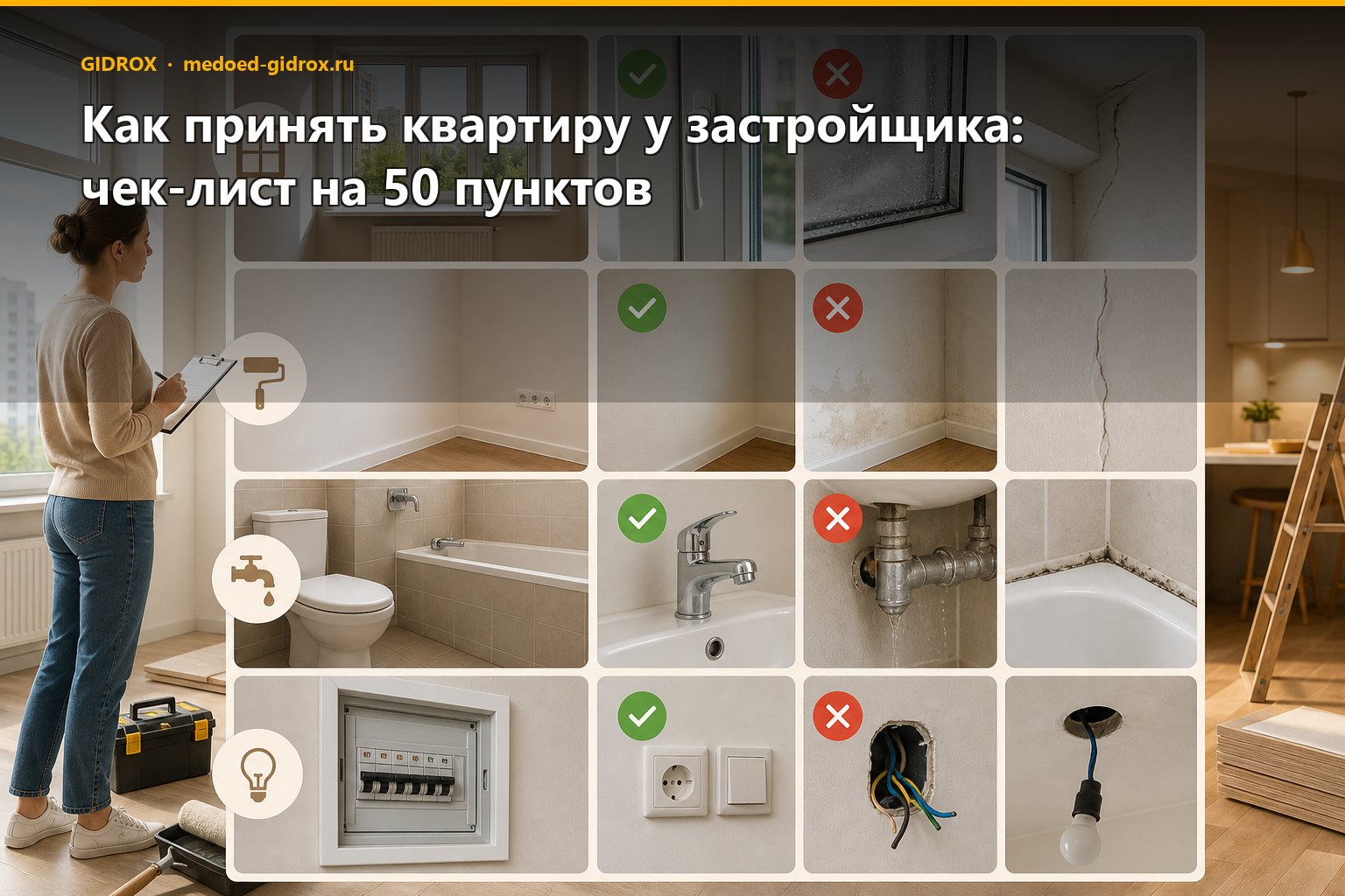 Как принять квартиру у застройщика: чек-лист на 50 пунктов