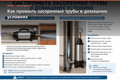 Как промыть засоренные трубы в домашних условиях