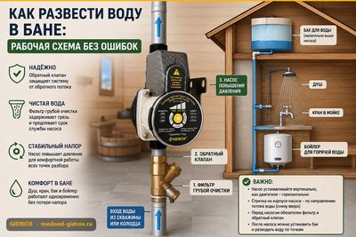 Как развести воду в бане: рабочая схема без ошибок