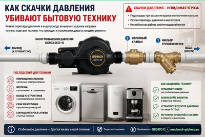 Как скачки давления воды убивают бытовую технику