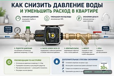 Как снизить давление воды в квартире и уменьшить расход
