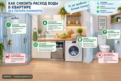 Как снизить расход воды в квартире без потери комфорта