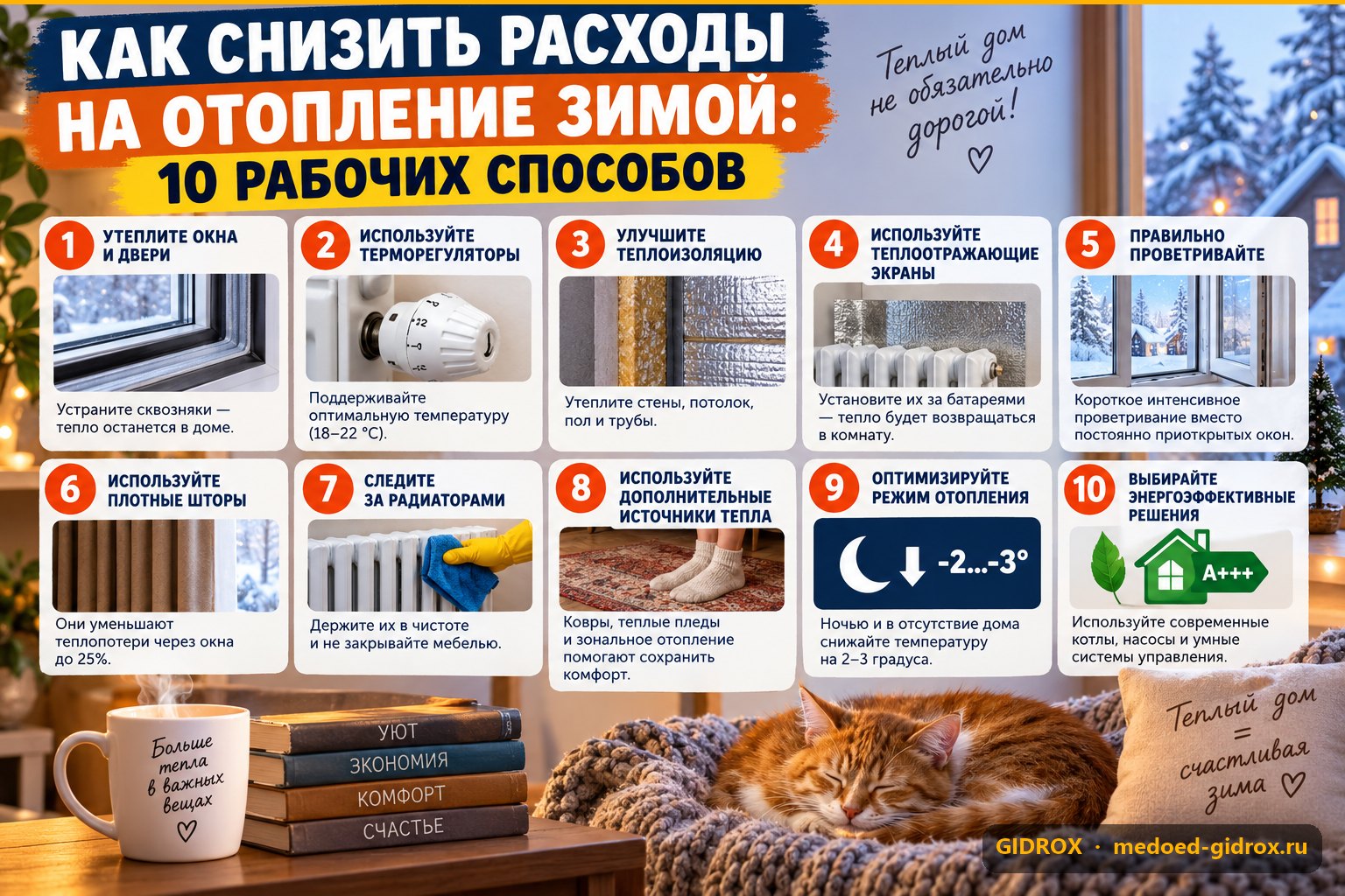 Как снизить расходы на отопление зимой: 10 рабочих способов
