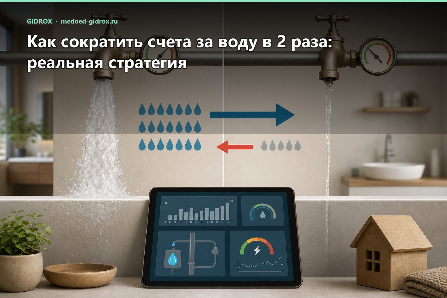 Как сократить счета за воду в 2 раза: реальная стратегия