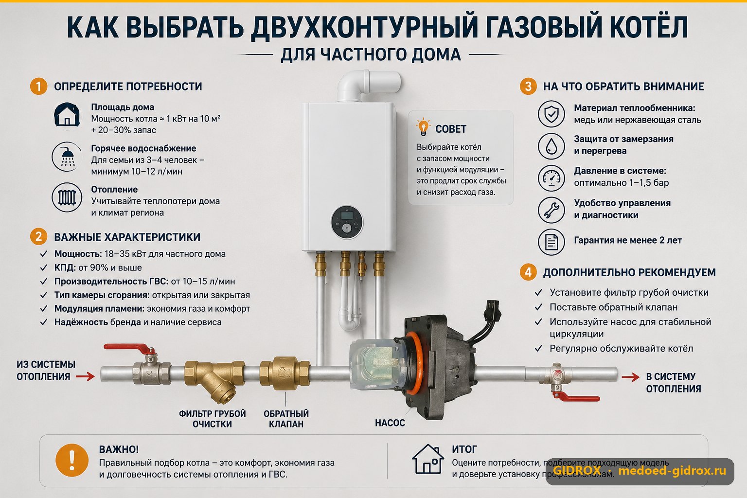 Как выбрать двухконтурный газовый котёл для частного дома