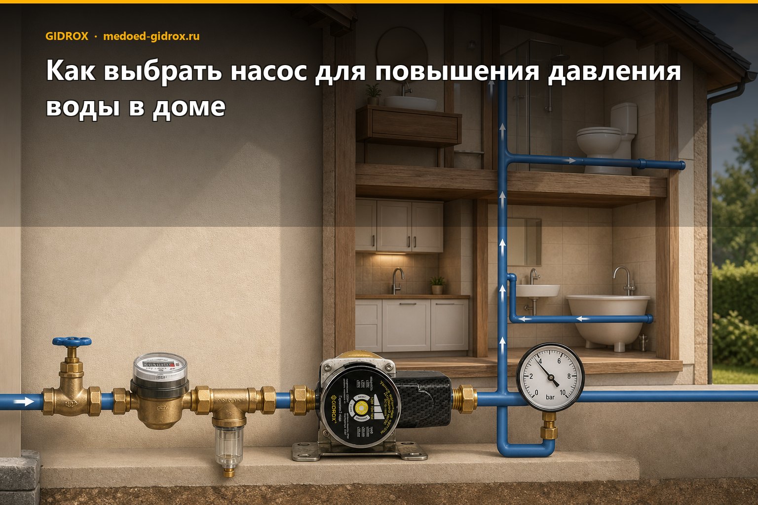 Как выбрать насос для повышения давления воды в доме