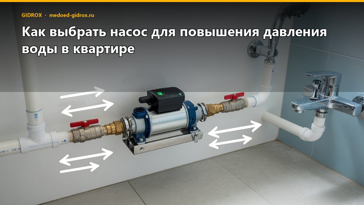 Как выбрать насос для повышения давления воды в квартире