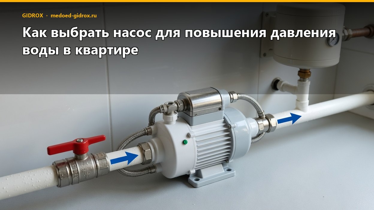 Как выбрать насос для повышения давления воды в квартире