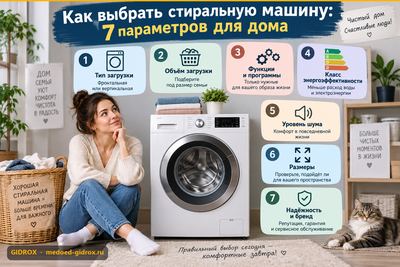 Как выбрать стиральную машину: 7 параметров для дома