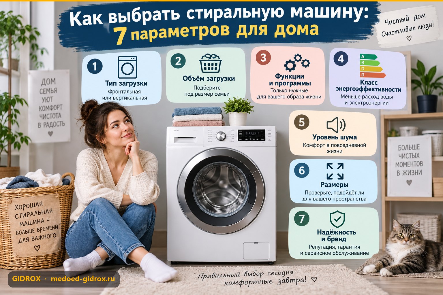 Как выбрать стиральную машину: 7 параметров для дома