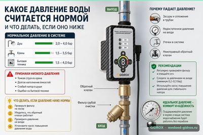 Какое давление воды считается нормой и что делать, если оно ниже