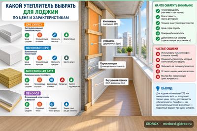 Какой утеплитель выбрать для лоджии по цене и характеристикам