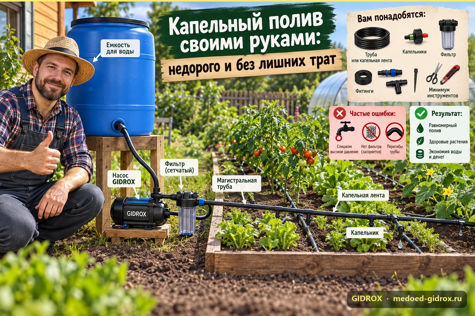 Капельный полив своими руками: недорого и без лишних трат