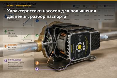 Характеристики насосов для повышения давления: разбор паспорта