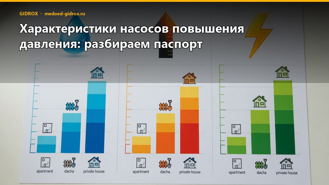 Характеристики насосов повышения давления: разбираем паспорт
