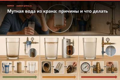 Мутная вода из крана: причины и что делать