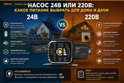 Насос 24В или 220В: какое питание выбрать для дома и дачи