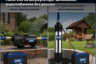 Насос 24В на аккумуляторе: автономное водоснабжение без розетки